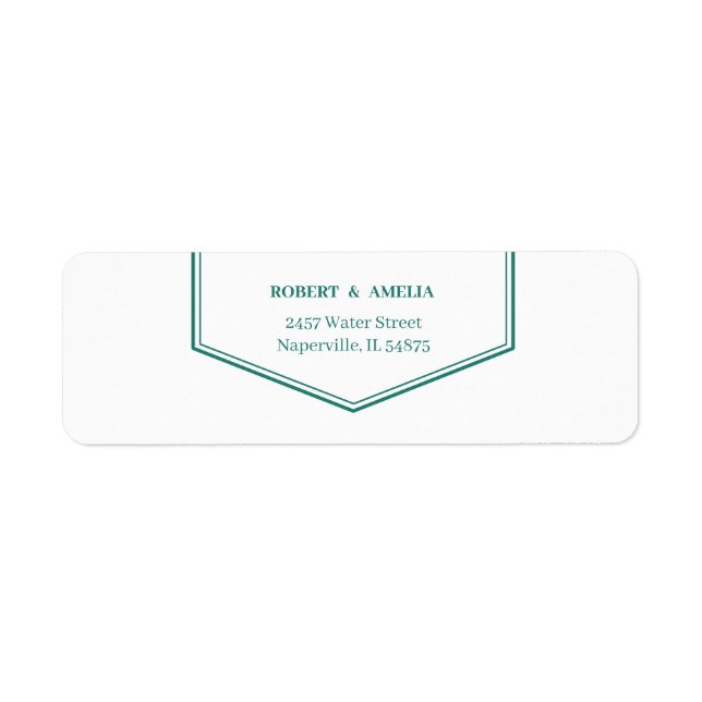 Returadress för Anpassningsbar av enkel Grönt Etikett (Framsidan)