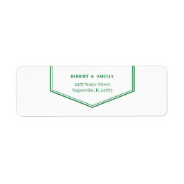 Returadress för Anpassningsbar av enkel Grönt Returadress Etikett