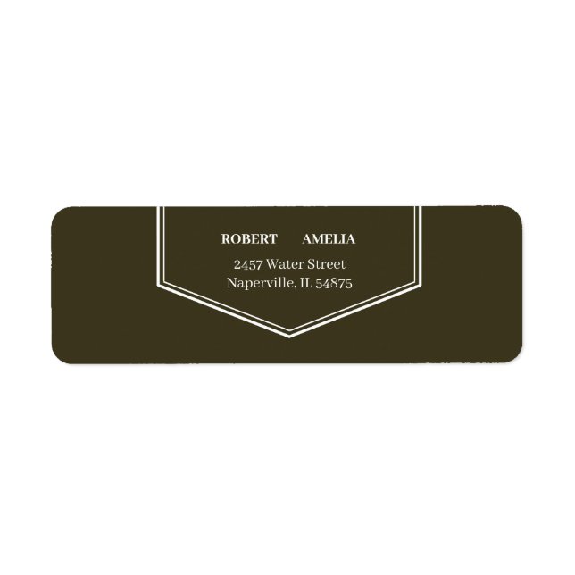 Returadress för Anpassningsbar av enkel Grönt Returadress Etikett (Framsidan)