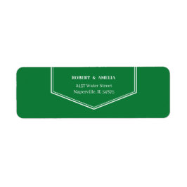 Returadress för Anpassningsbar av enkel Grönt Returadress Etikett