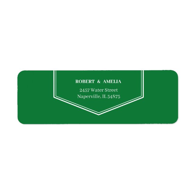Returadress för Anpassningsbar av enkel Grönt Returadress Etikett (Framsidan)