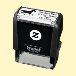 Returadress för Anpassningsbar av Horse Ranch Självfärgande Stämpel