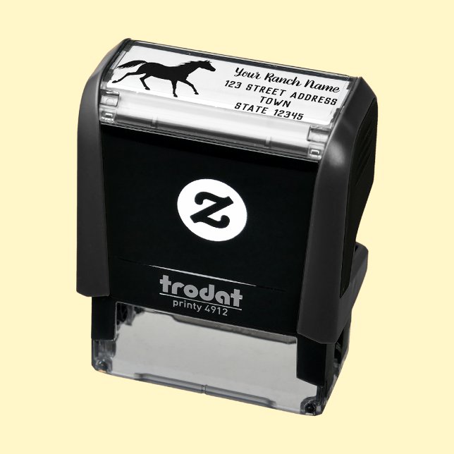 Returadress för Anpassningsbar av Horse Ranch Självfärgande Stämpel (Skapare uppladdad)