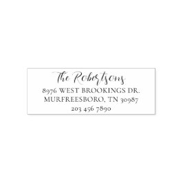 Returadress för anpassningsbar-familjen självfärgande stämpel