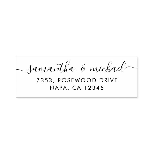 Returadress för Anpassningsbarna chic Hand Leted S Självfärgande Stämpel (Design)