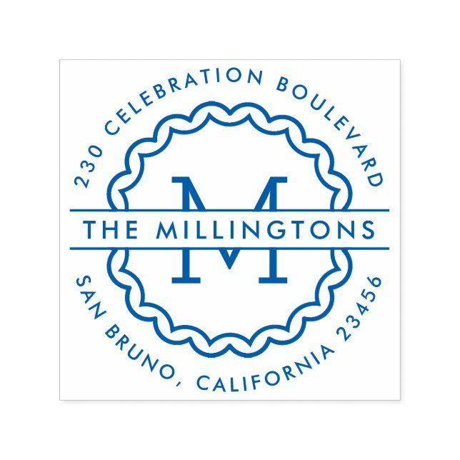 Returadress för Anpassningsbarna  i familjen Namn  Självfärgande Stämpel (Design)