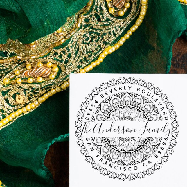 Returadress för Anpassningsbarna Prosperity Mandal Stämpel (Skapare uppladdad)