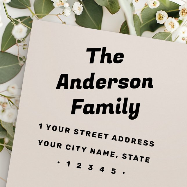 Returadress för återcirkulering av fetstil stämpel (Retro bold typography return address rubber stamp)