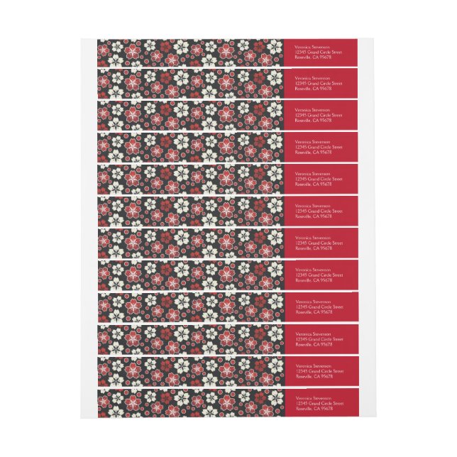 Returadress för automatiskt linjeskift för Sakura Etikettband (Ark)