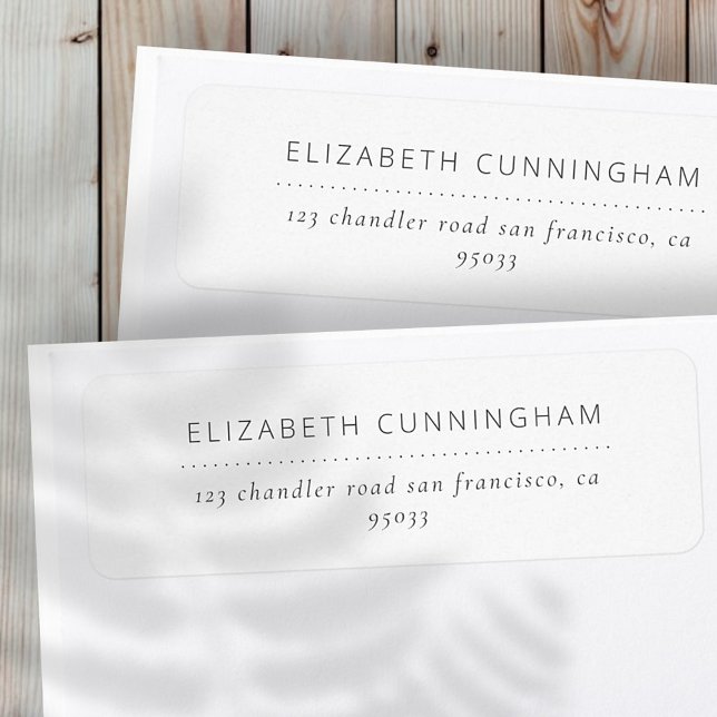 Returadress för  av modern Elegant med minimalisti Returadress Etikett (Skapare uppladdad)