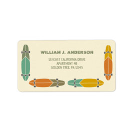 Returadress för bakre långskeppsskartong adressetikett