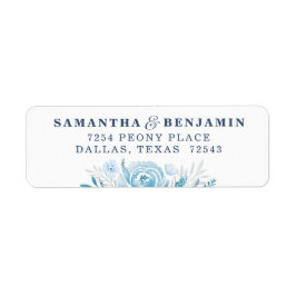 Returadress för Blommigt av elegant Returadress Etikett