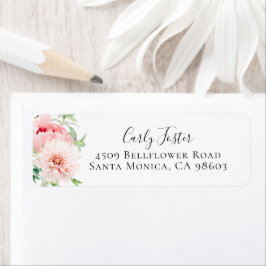 Returadress för Blommigt av  Rosa Etikett