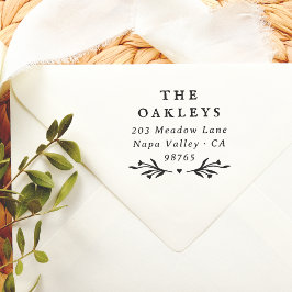 Returadress för Blommigt av Vapensköld för elegant Stämpel