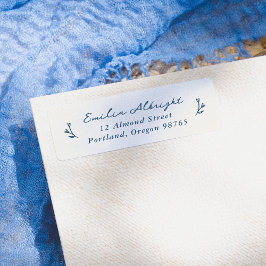 Returadress för Blommigt av visuell Vintage Etikett