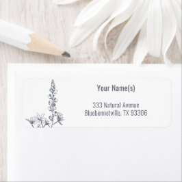 Returadress för Blommigt av Wildblomskon Etikett