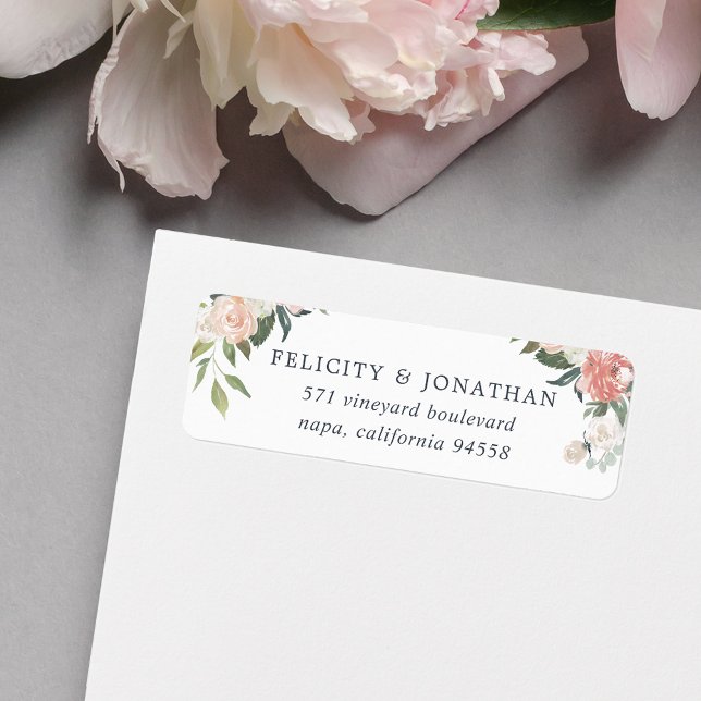 Returadress för Blommigt efter sommar Returadress Etikett (Skapare uppladdad)
