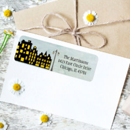 Returadress för bostadshus returadress etikett