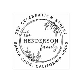 Returadress för botaniskt utandningsomslag i hand  stämpel