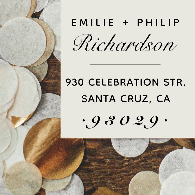 Returadress för Bröllop Typography Script Namn Stämpel (Skapare uppladdad)