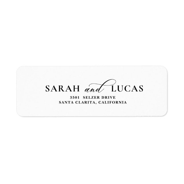 Returadress för chic Arch Modern Snyggt Elegant Returadress Etikett (Framsidan)