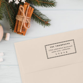 Returadress för chicens minimalistiska typografi-f självfärgande stämpel