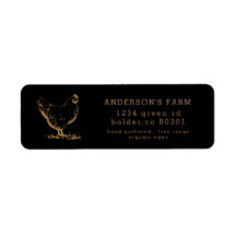 returadress för ekologisk äggodling i guld