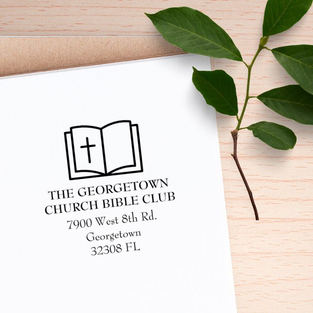 Returadress för Elegant av bibelAnpassningsbar Stämpel (Skapare uppladdad)