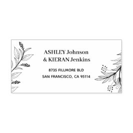 returadress för Elegant av blommigt Självfärgande Stämpel