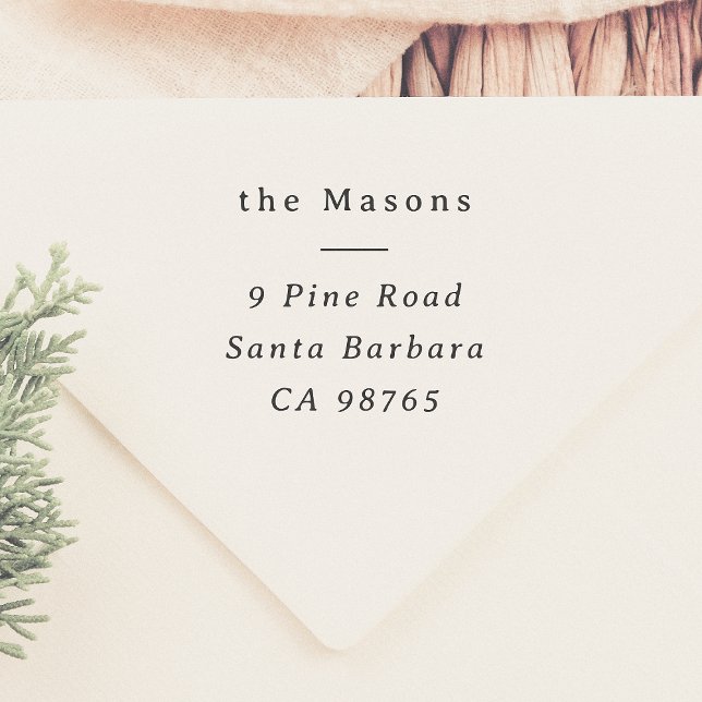 Returadress för Elegant av klassisk serietypografi Självfärgande Stämpel (Skapare uppladdad)