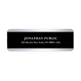 Returadress för elegant Modern Silver-mall Etikett