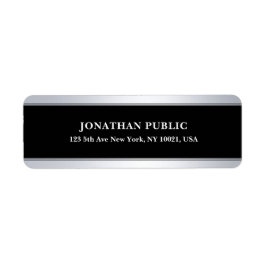 Returadress för elegant Modern Silver-mall Returadress Etikett