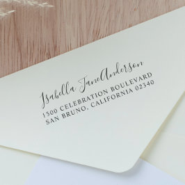Returadress för elegant Namn & Anpassningsbar Stämpel