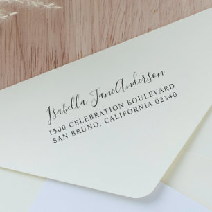 Returadress för elegant Namn & Anpassningsbar Stämpel