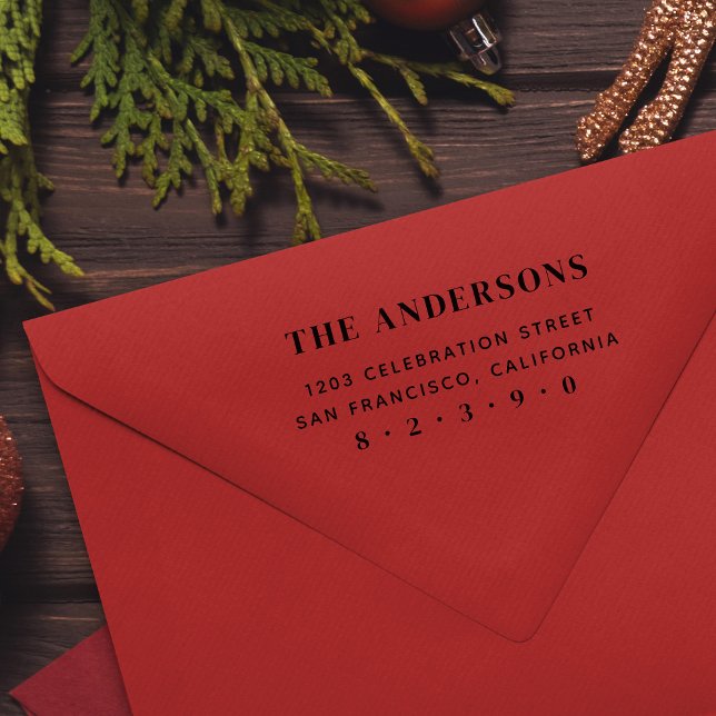 Returadress för elegant Serif Typography-familj Självfärgande Stämpel (Skapare uppladdad)