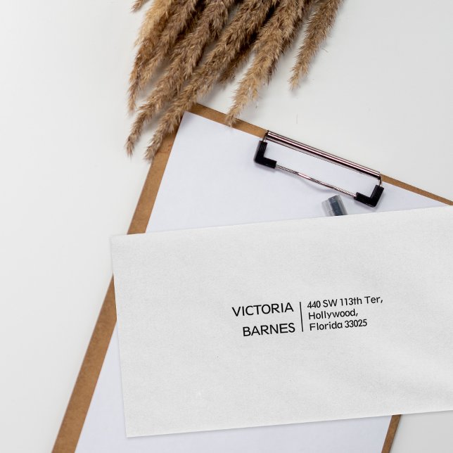 Returadress för enkel Anpassningsbar Stämpel (Skapare uppladdad)