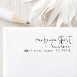 Returadress för enkel Elegant Calligraphy Script Etikett