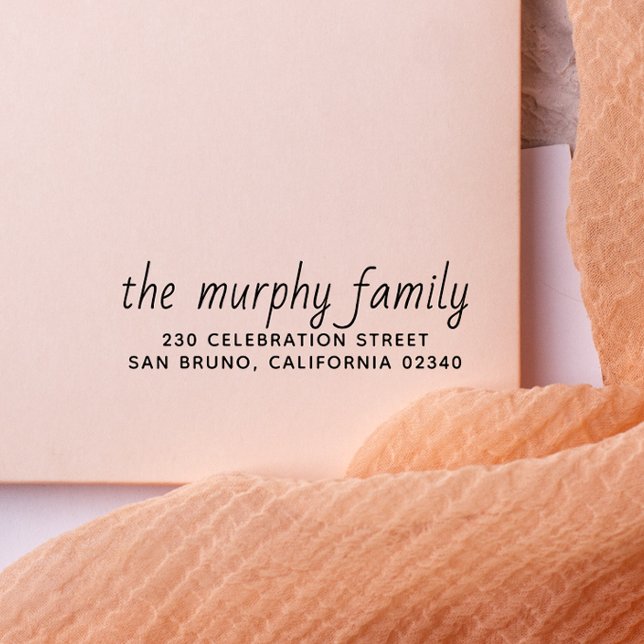 Returadress för enkel Elegant Självfärgande Stämpel (Rubber Stamp Mock-up)