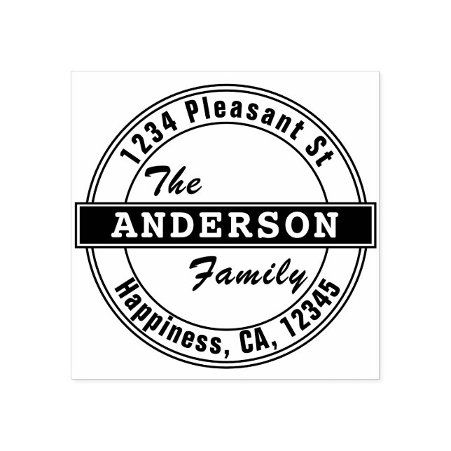 Returadress för enkel fetstil stämpel (Tryck)