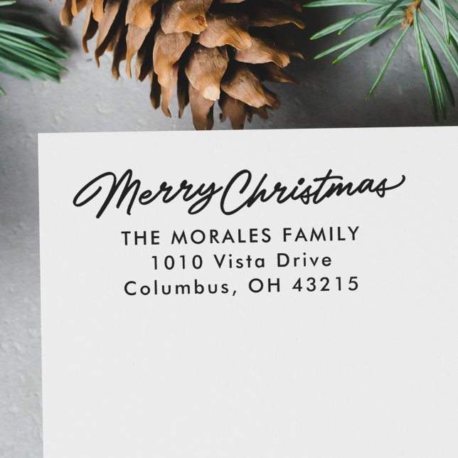 returadress för enkel helgdag i god jul stämpel (Skapare uppladdad)