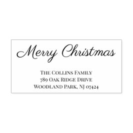 Returadress för enkel minimal Jultid-Helgdag Självfärgande Stämpel