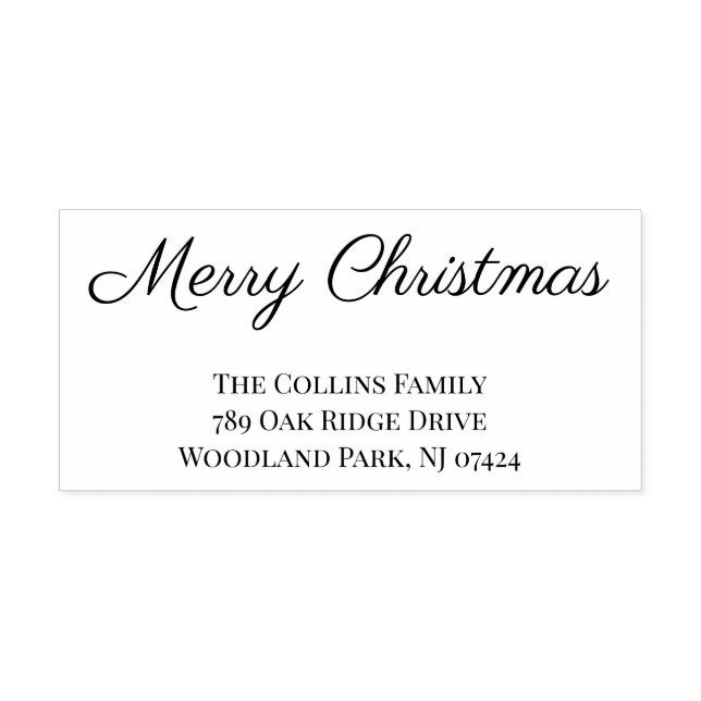 Returadress för enkel minimal Jultid-Helgdag Självfärgande Stämpel (Design)