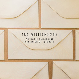 Returadress för enkel modern Retro-teckensnittsfam Självfärgande Stämpel