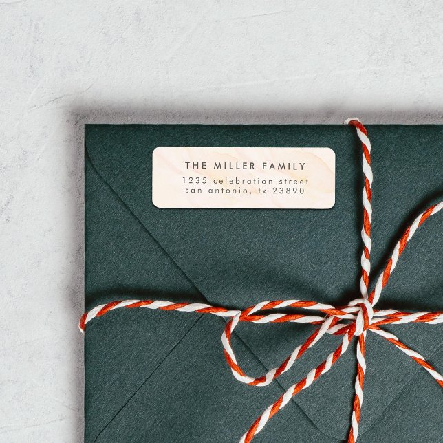 Returadress för enkel  Rosa-vattenfärgsfamilj Returadress Etikett (Skapare uppladdad)