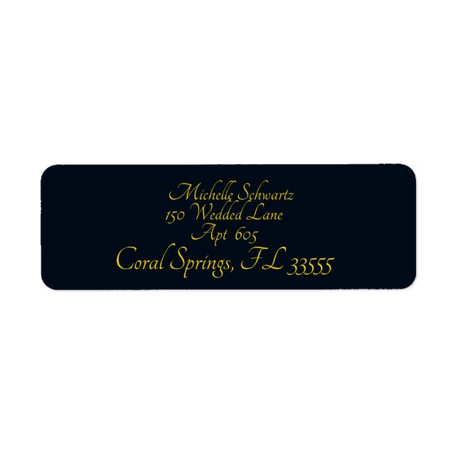 Returadress för enkel typografi för contemporary returadress etikett (Framsidan)
