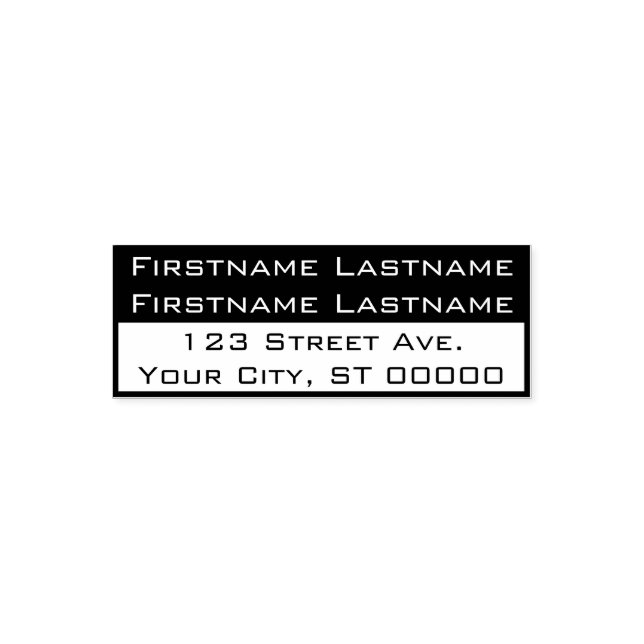 Returadress för ett gift par med två namn självfärgande stämpel (Design)