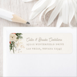Returadress för Festive Foliage Helgdag Returadress Etikett