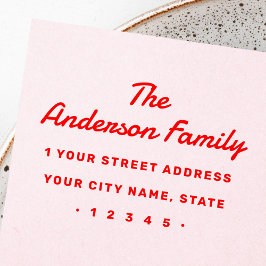 Returadress för fet återtypografi stämpel
