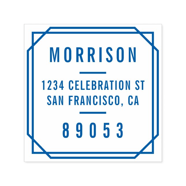 Returadress för fet minimalistisk typografi självfärgande stämpel (Design)