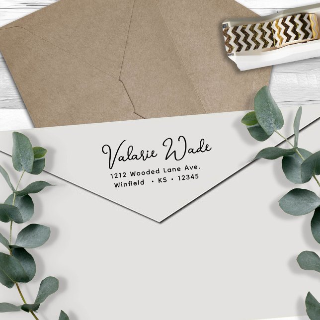 Returadress för flytande skript självfärgande stämpel (Skapare uppladdad)